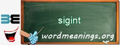 WordMeaning blackboard for sigint